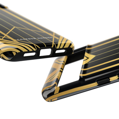 "Golden Art Deco Symmetry in Geometric Elegance" Google Pixel 8 - Tough Phone Case