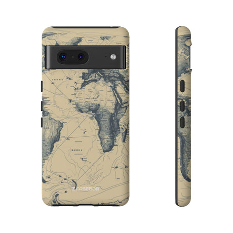 Vintage World Map | Protective Phone Case for Google Pixel