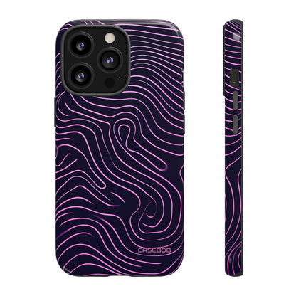 Purple Line Minimalism - Protective Phone Case