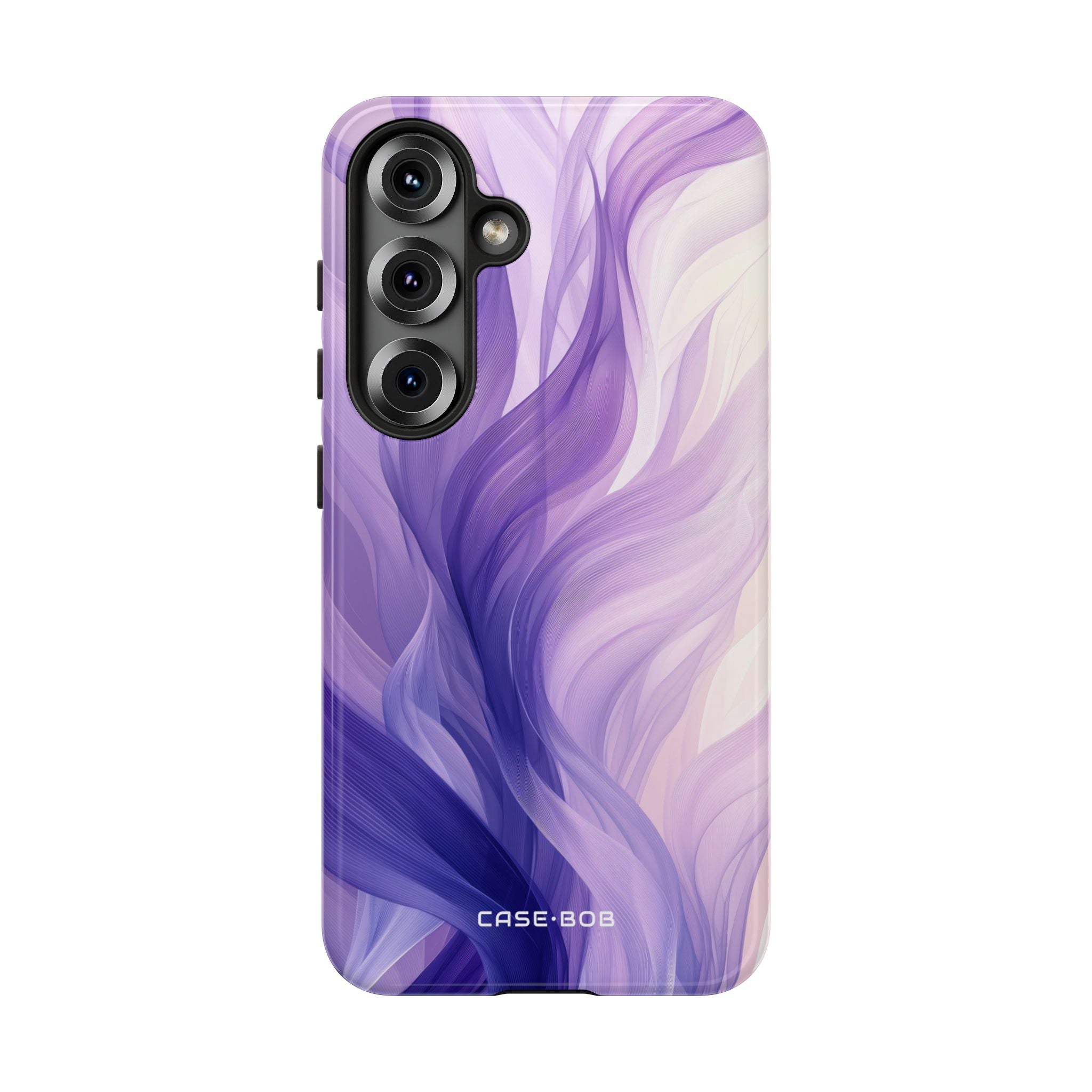 Purple Ribbon Waves Samsung S25 Case - Tough