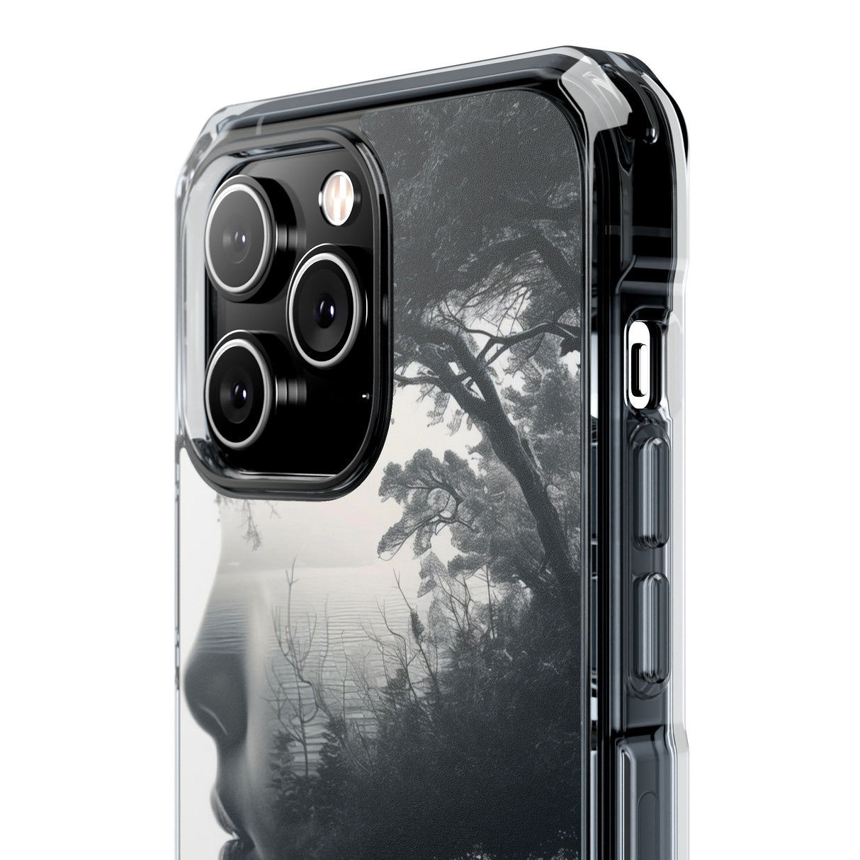 Nature Silhouette - Phone Case for iPhone (Clear Impact - Magnetic)