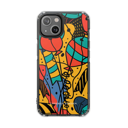 Playful Lines in Motion iPhone 14 - Clear Impact Phone Case