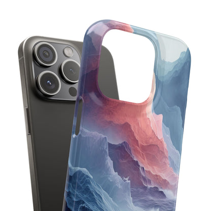 Mountain Wave Serenity - Slim iPhone 15 Phone Case