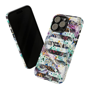 Abstract Green Purple - Protective Phone Case