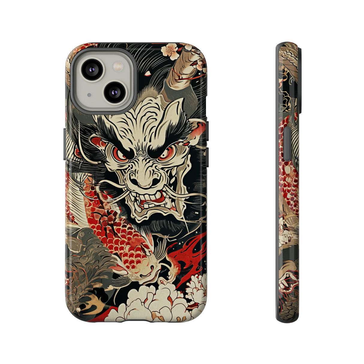 Oni & Sacred Symbols Fusion - Protective Phone Case