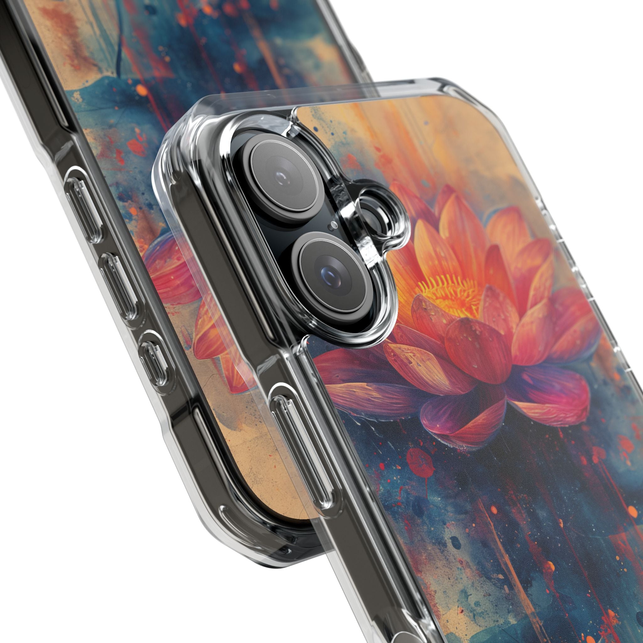 Lotus Blossom Art - Clear Impact iPhone 16 Phone Case