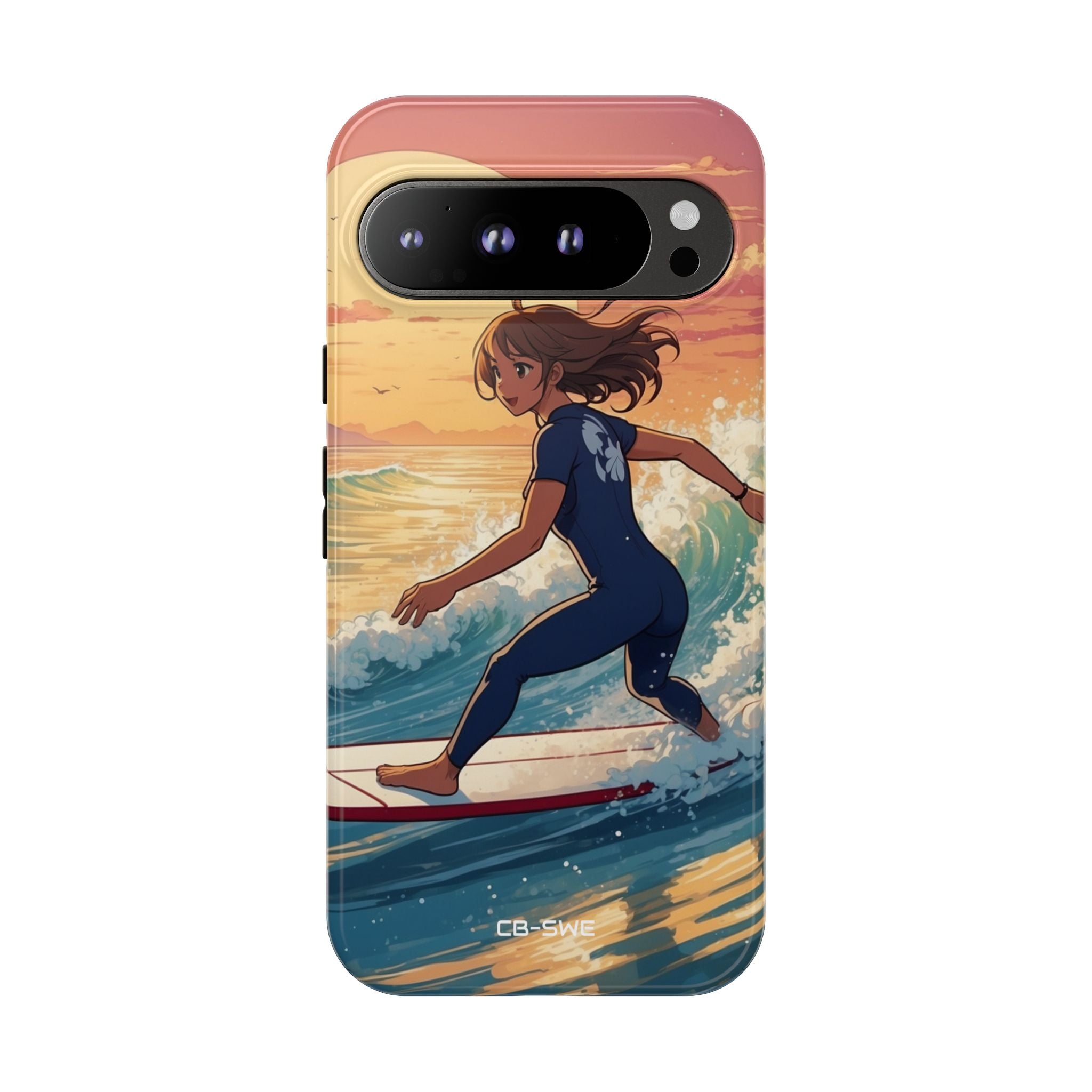 Surfing Into Sunset - Google Pixel Case