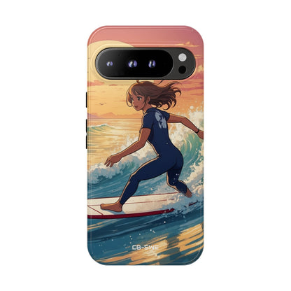 Surfing Into Sunset - Google Pixel Case