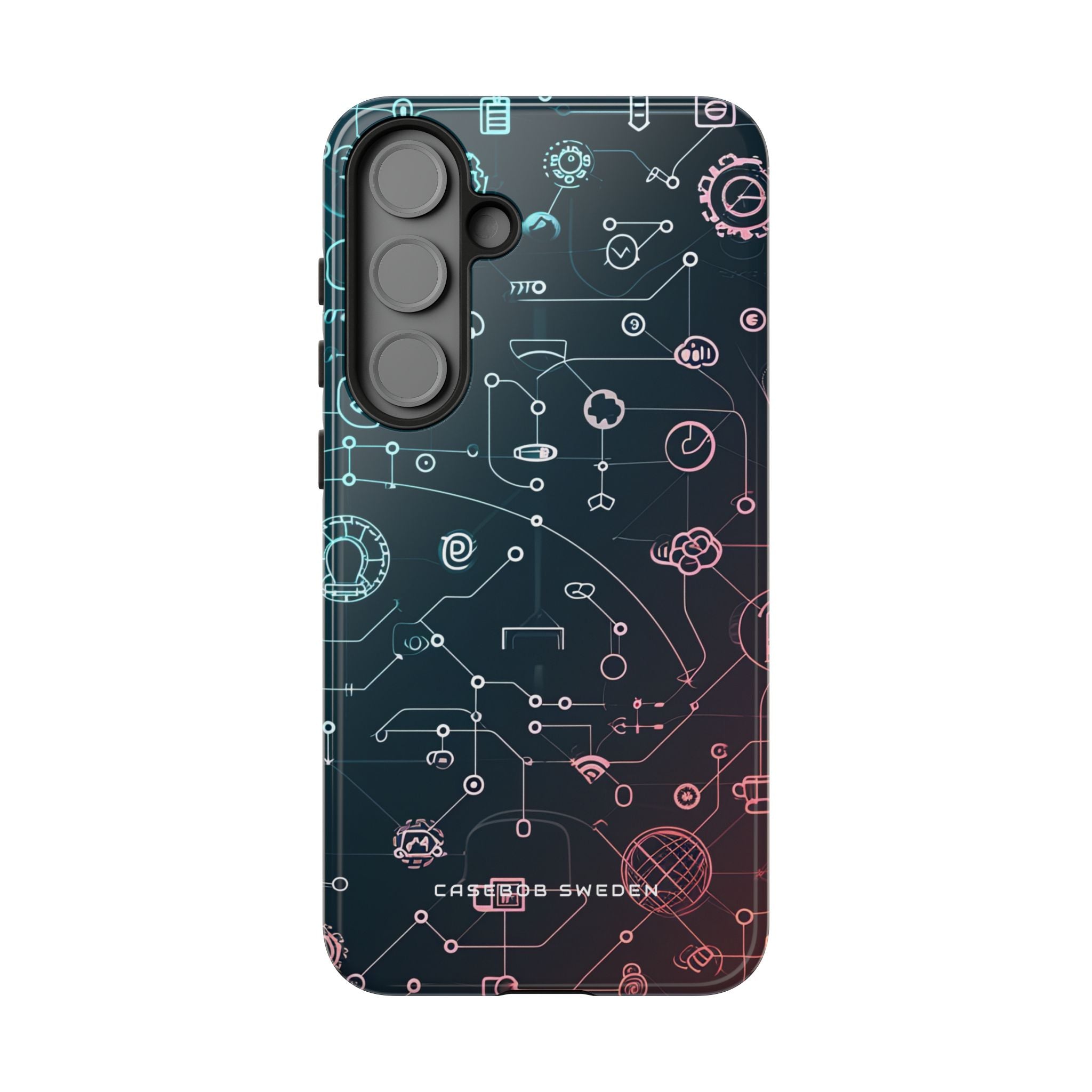 Futuristic Gradient Connectivity Network Samsung S25 - Tough Phone Case