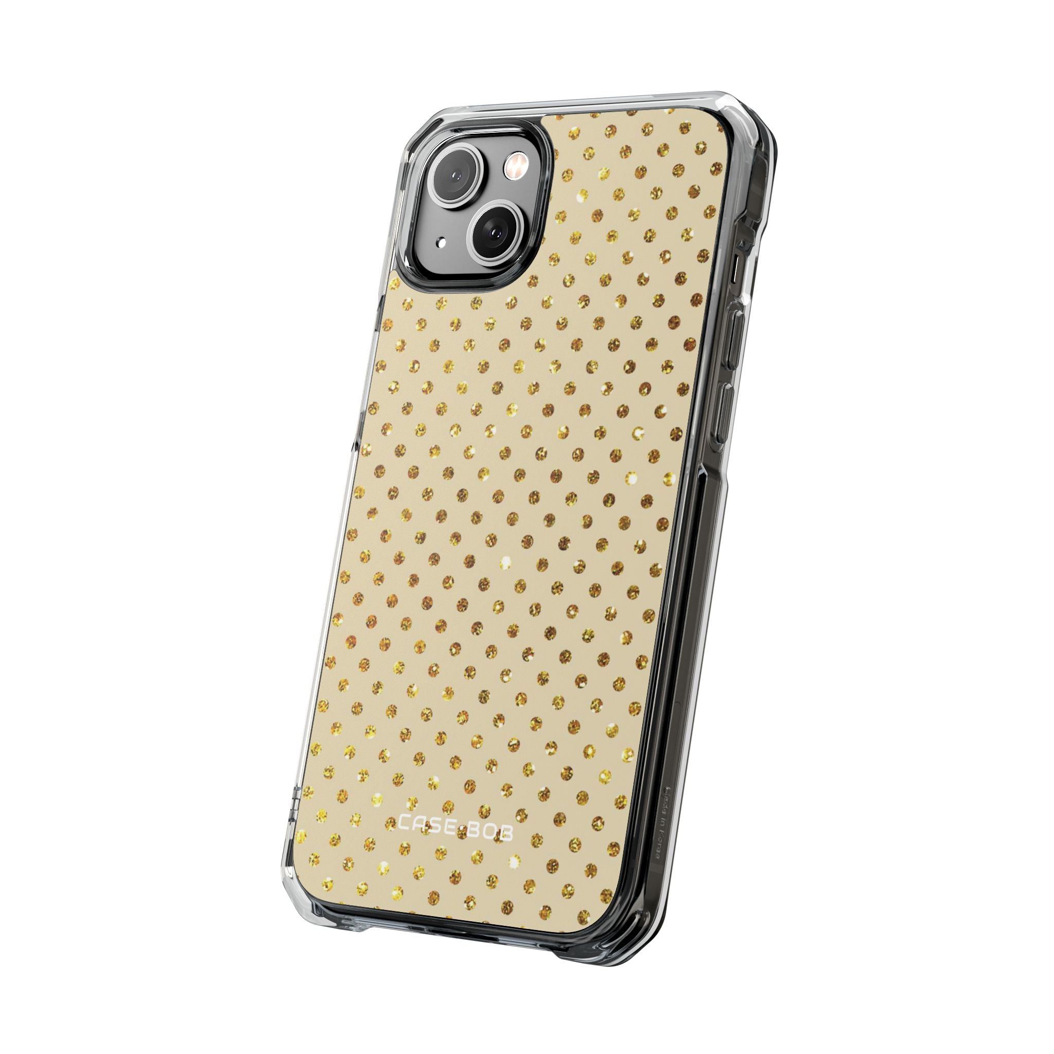Gold Sparkle Grid iPhone 14 Plus Case - Impact