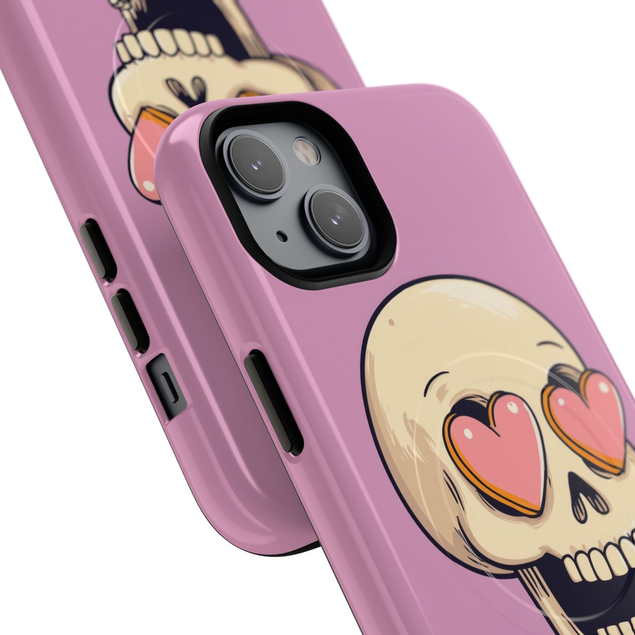 Heart Eyed Skull iPhone 14 Plus Case - Tough+