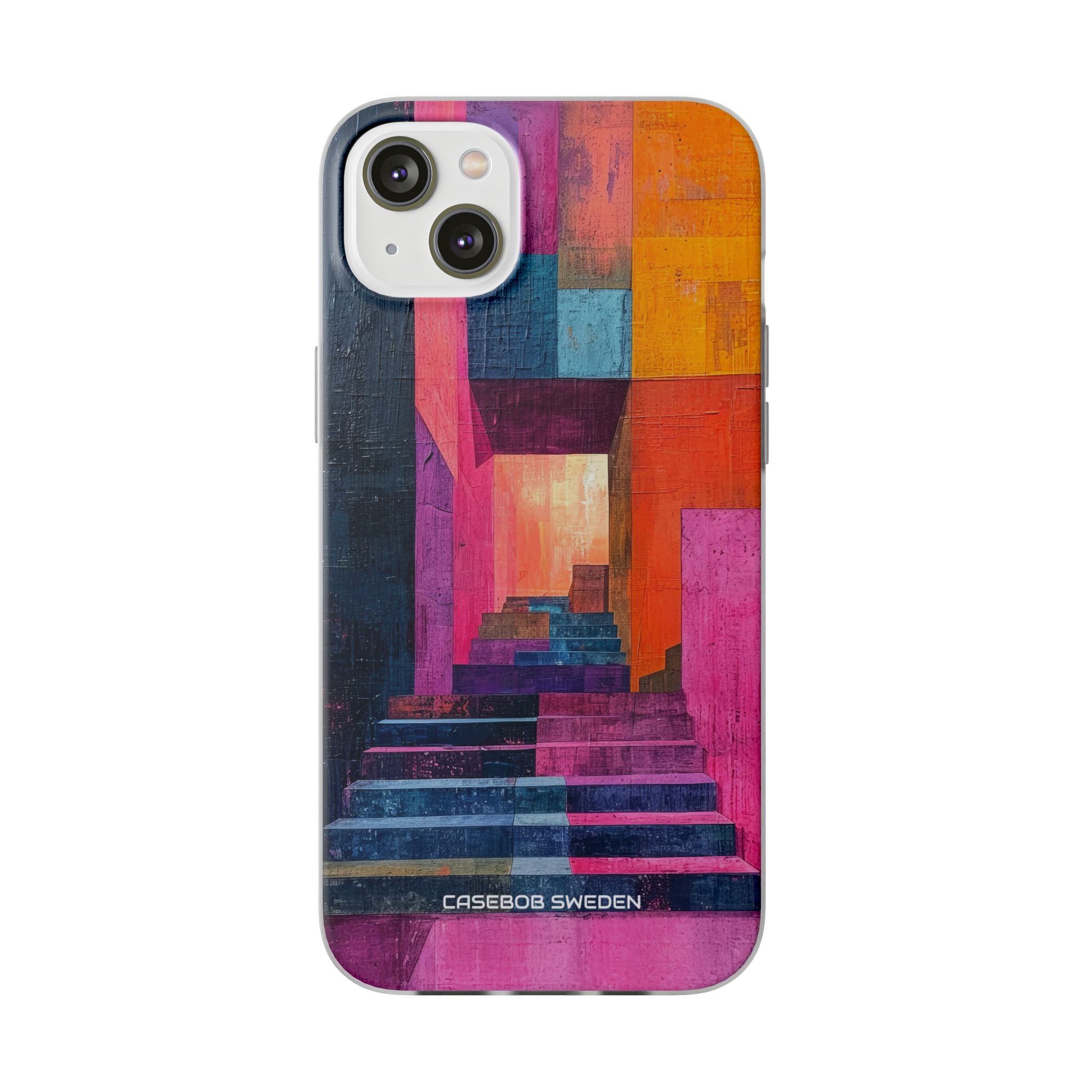 Pink Orange Geometry - Flexi iPhone 14 Phone Case