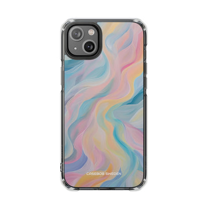 Dreamy Pastel Swirls - Clear Impact iPhone 14 Phone Case