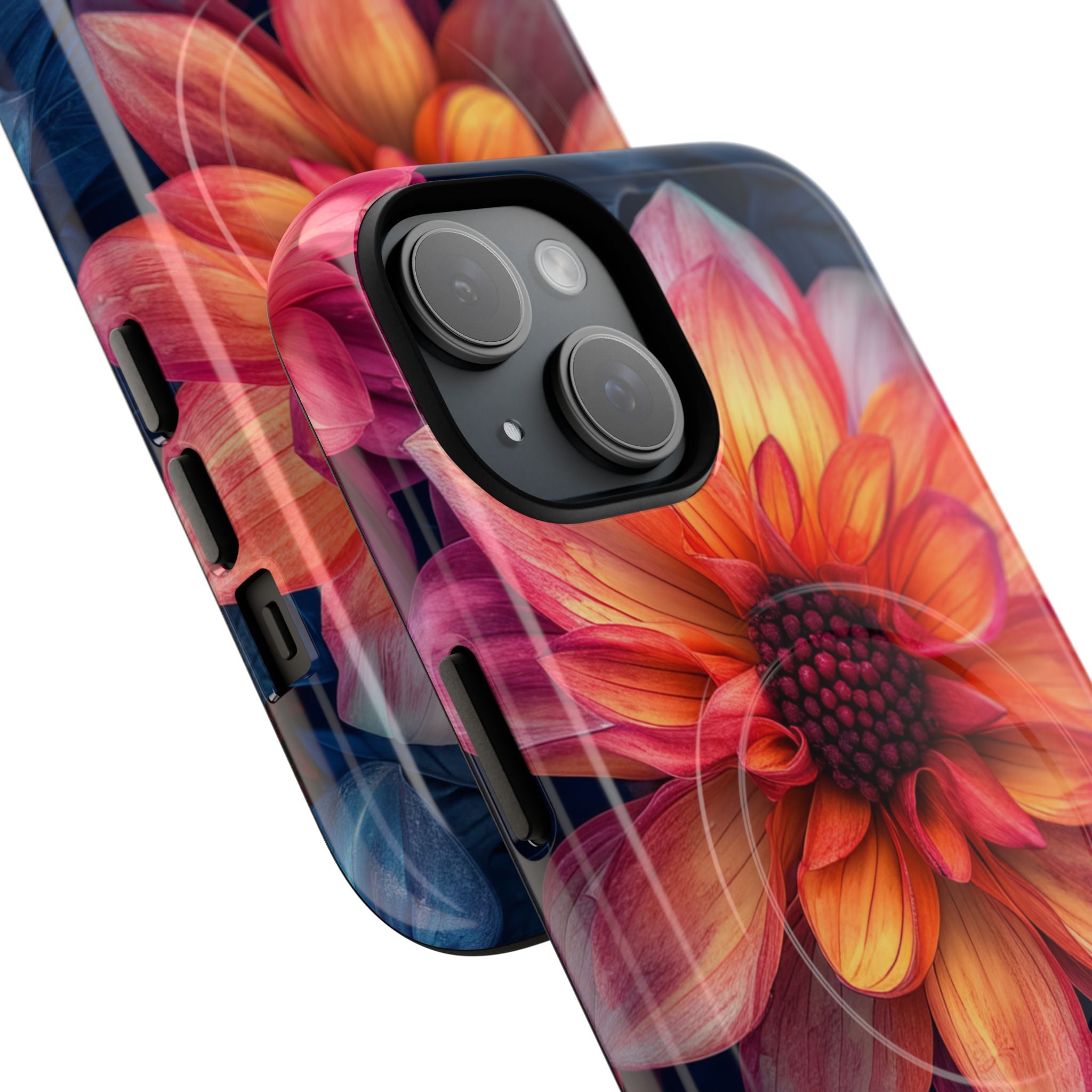 Fiery Bloom Harmony iPhone 15 | Tough+ Phone Case