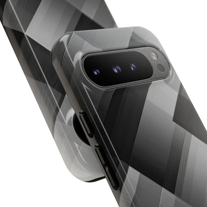 Grayscale Geometric Layers Google Pixel 9 - Tough