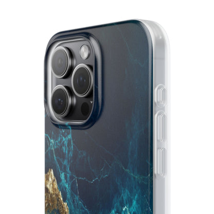 Jagged Gold Split iPhone 15 Pro Max Case - Soft