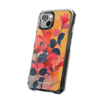 Yellow Botanical Splash - Clear Impact iPhone 14 Phone Case