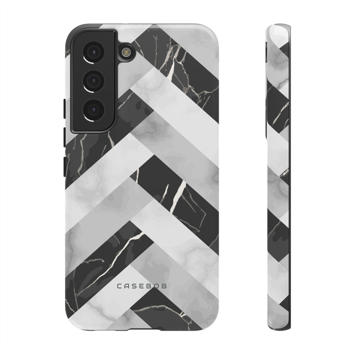 Grey Herringbone - Protective Phone Case