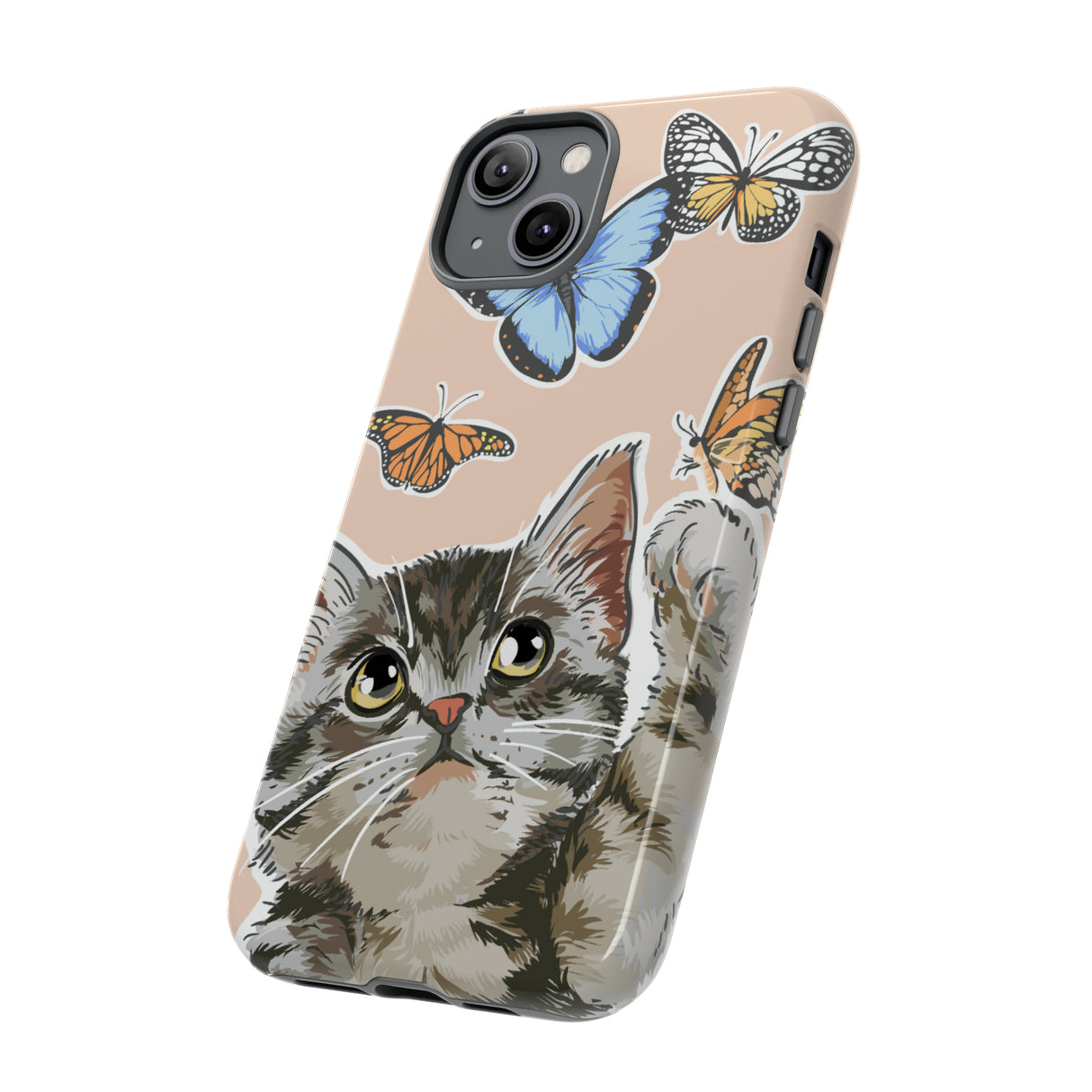 Cute Cat Butterflies - Protective Phone Case