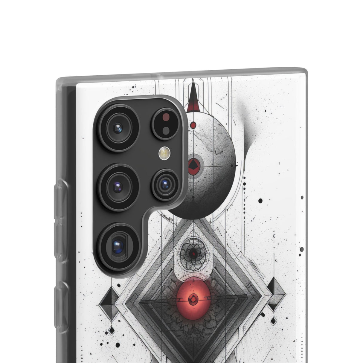 Red Geometry Harmony | Flexible Phone Case for Samsung Galaxy