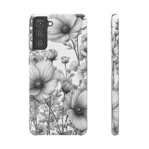 Monochrome Flora | Slim Phone Case for Samsung