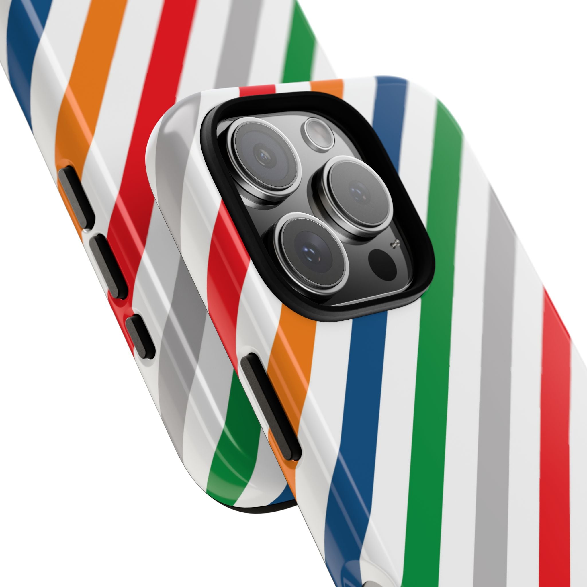 Vibrant Geometric Stripes - iPhone Case