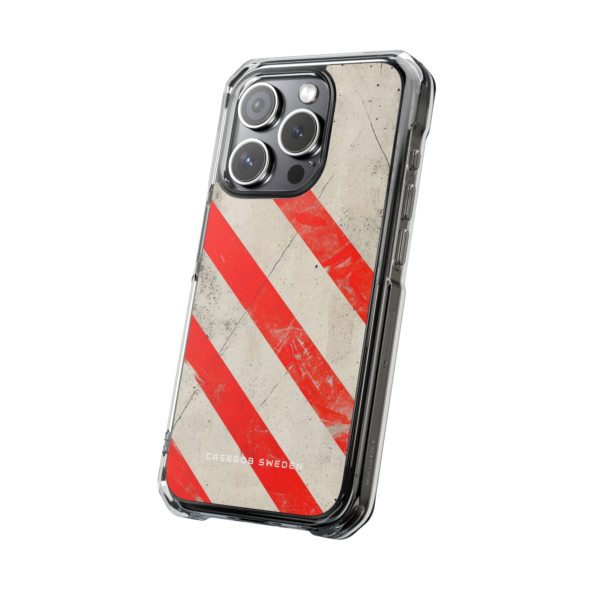 Striker Crimson Stripes iPhone 15 - Clear Impact Phone Case