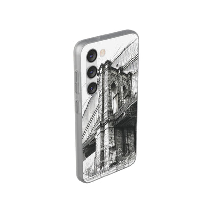 Suspension Bridge Line Art Illustration Samsung S23 - Flexi Phone Case