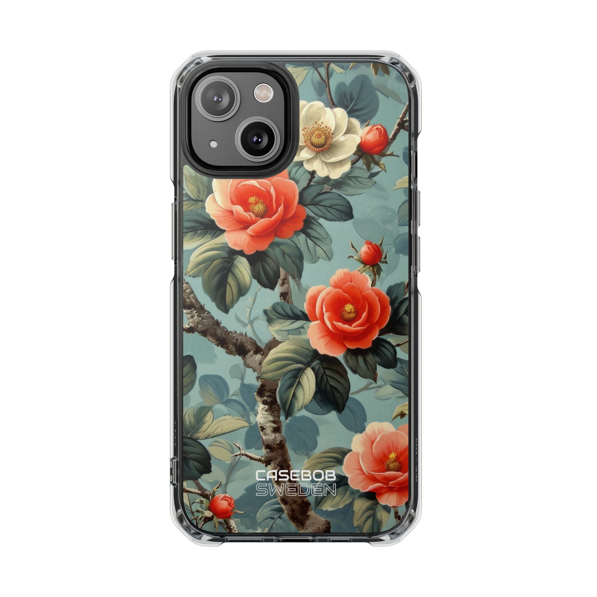 Coral Blossom Tapestry iPhone 14 - Impact Clear+