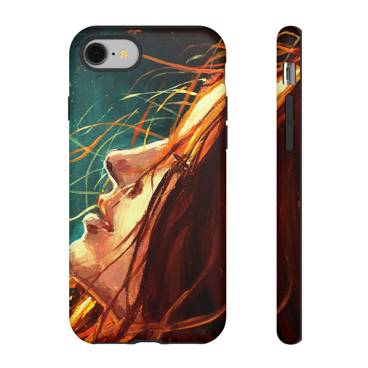 Oil Painting - Girl at Night - Protective Phone Case