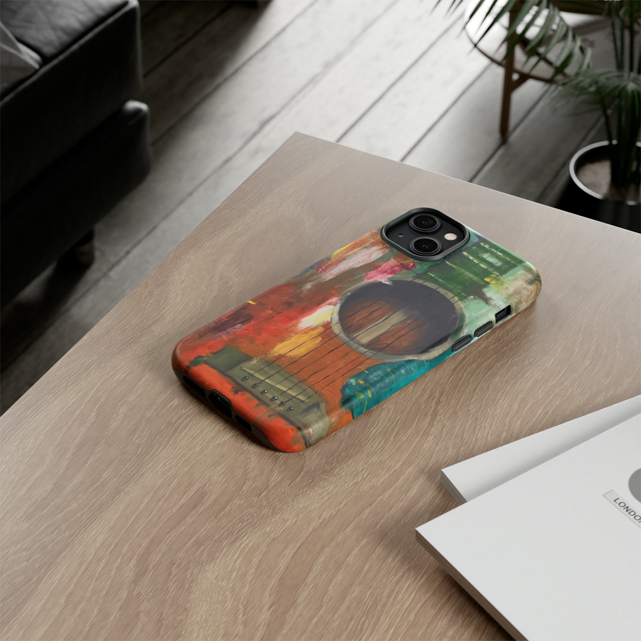 Oil painting - Guitar - Protective Phone Case