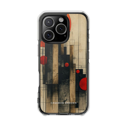 Vintage Geometric Harmony iPhone 16 - Clear Impact Phone Case