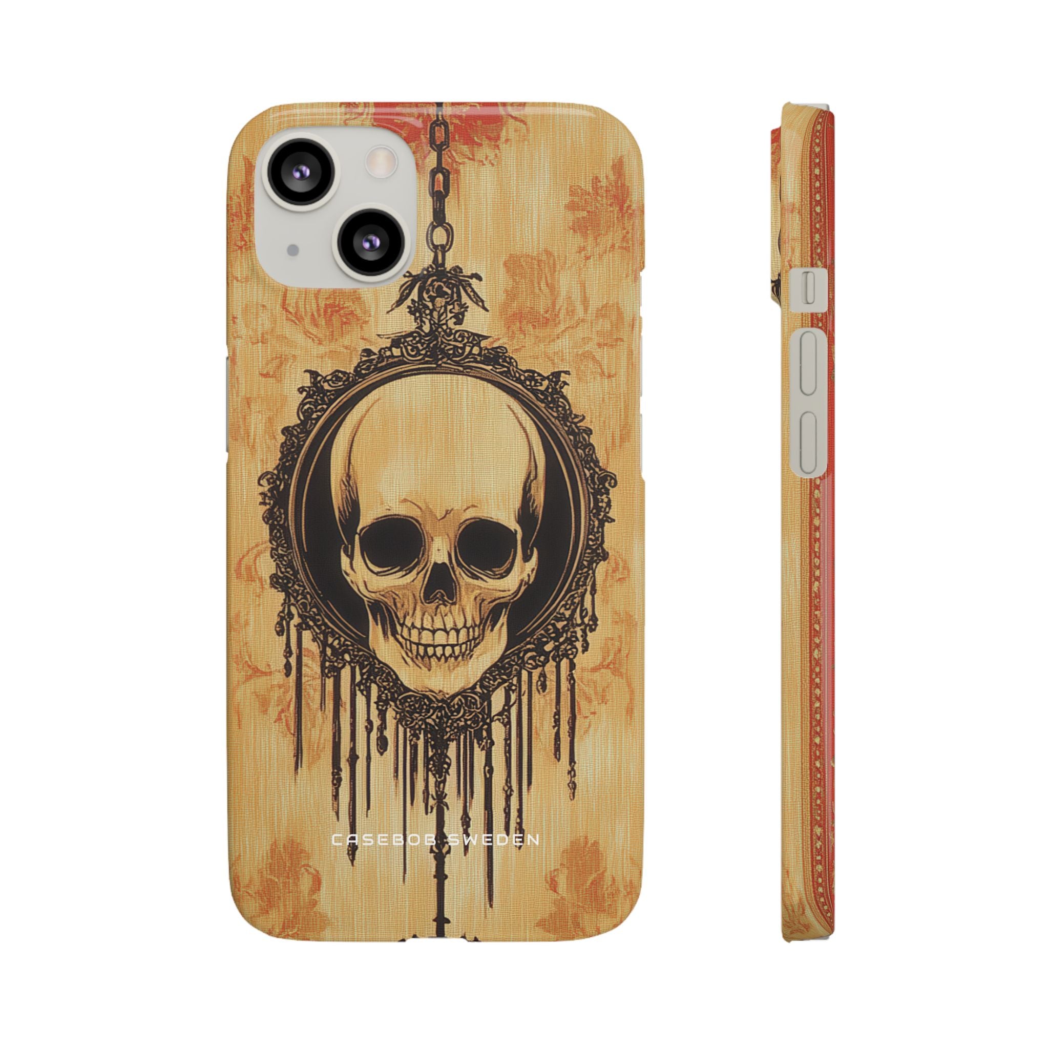 Gothic Skull Elegance iPhone 13 - Schlanke Handyhülle