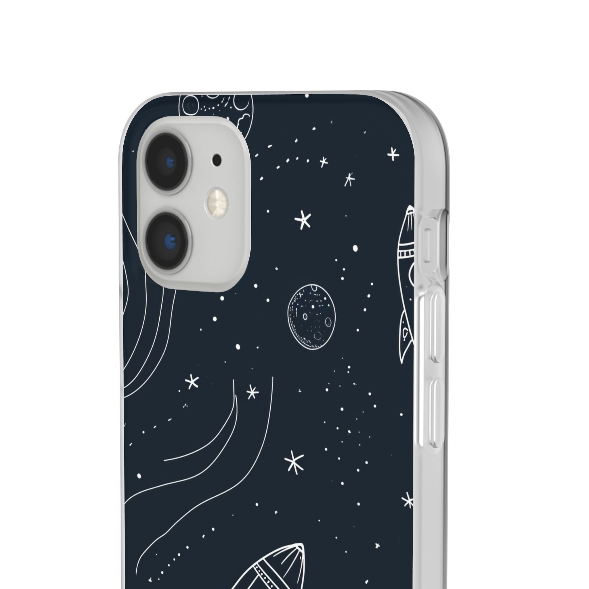 Cosmic Doodle Adventure | Flexible Phone Case for iPhone