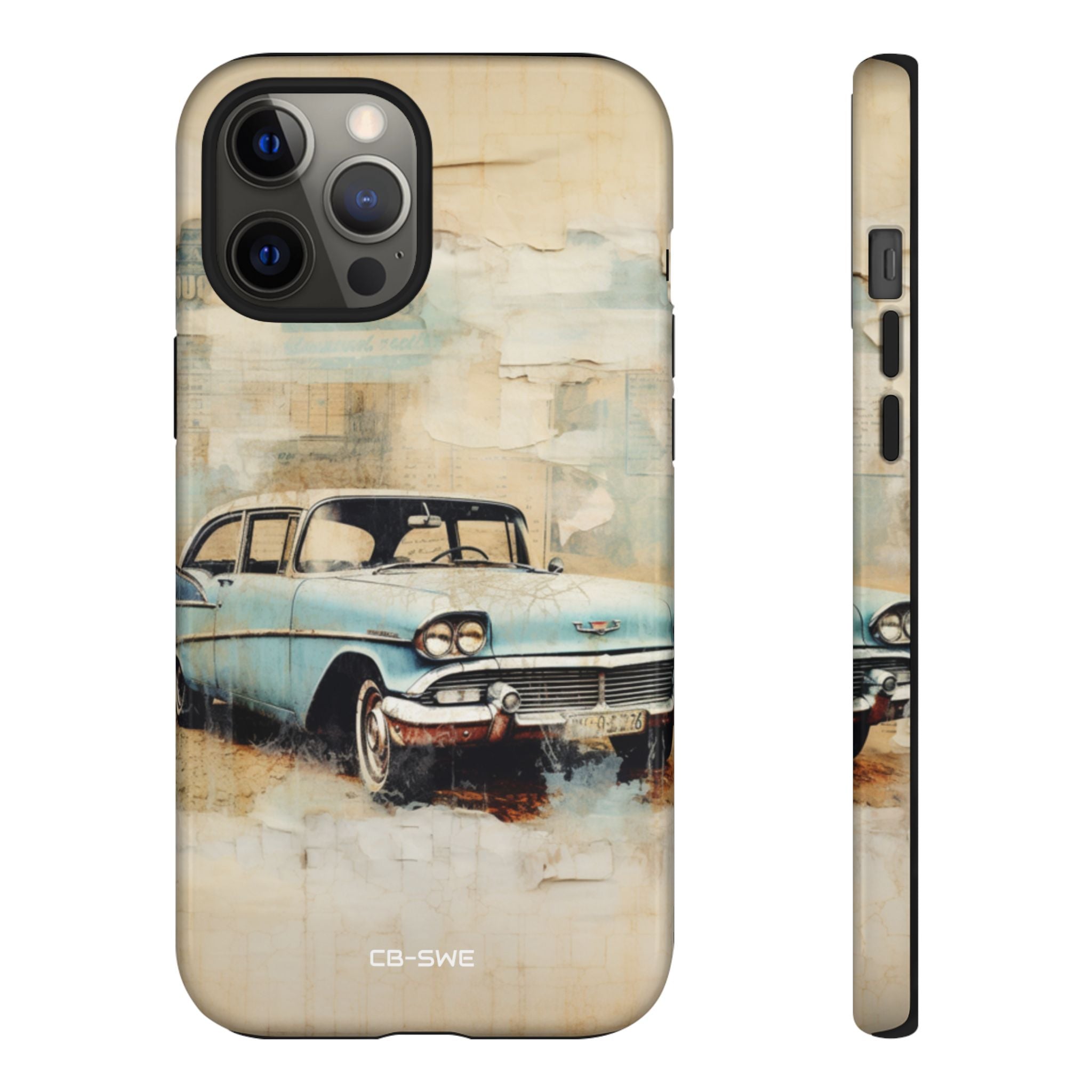 Vintage Car Collage - iPhone Case