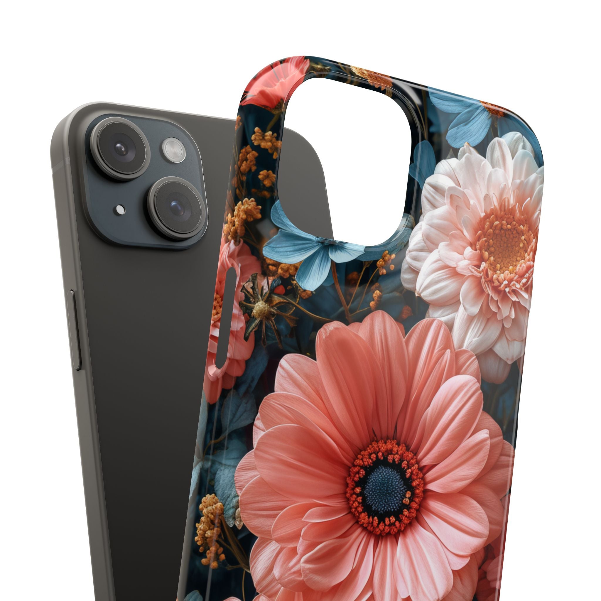 Surreal Floral Harmony iPhone 15 - Slim Phone Case