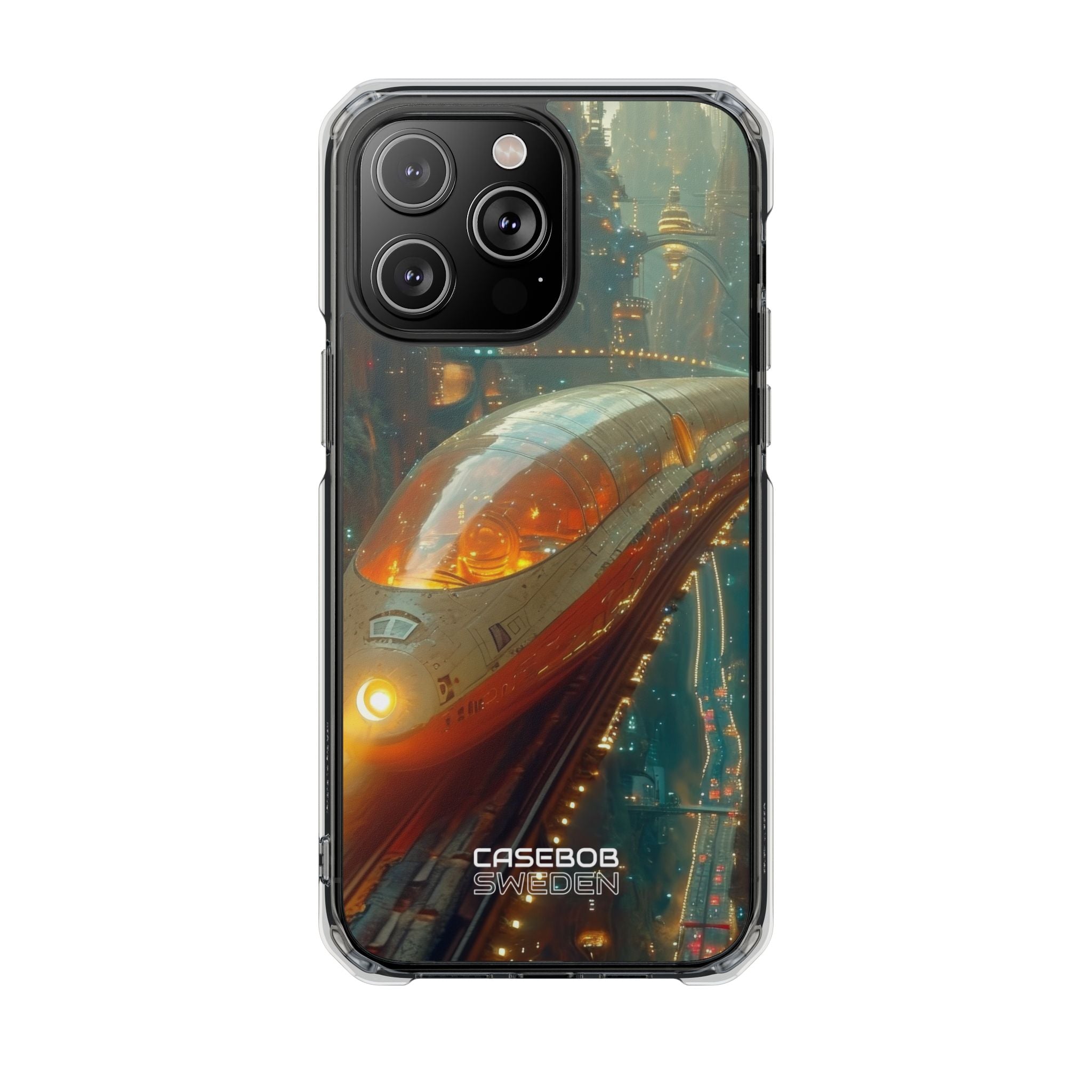 Futuristic Train Odyssey iPhone 14 - Impact Clear+