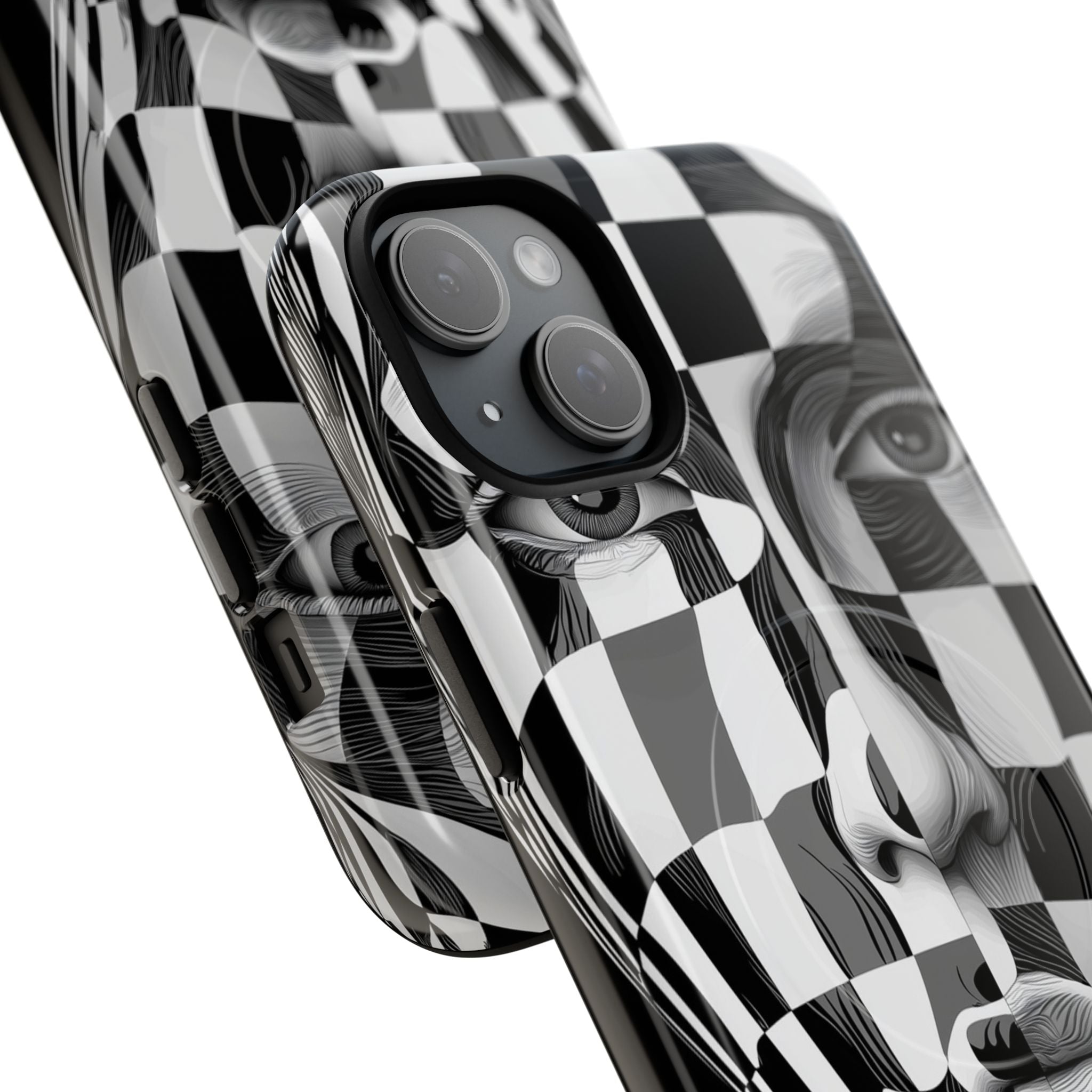 Checkered Face iPhone 15 Plus Case - Tough+