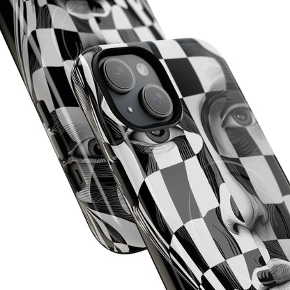 Checkered Face iPhone 15 Plus Case - Tough+