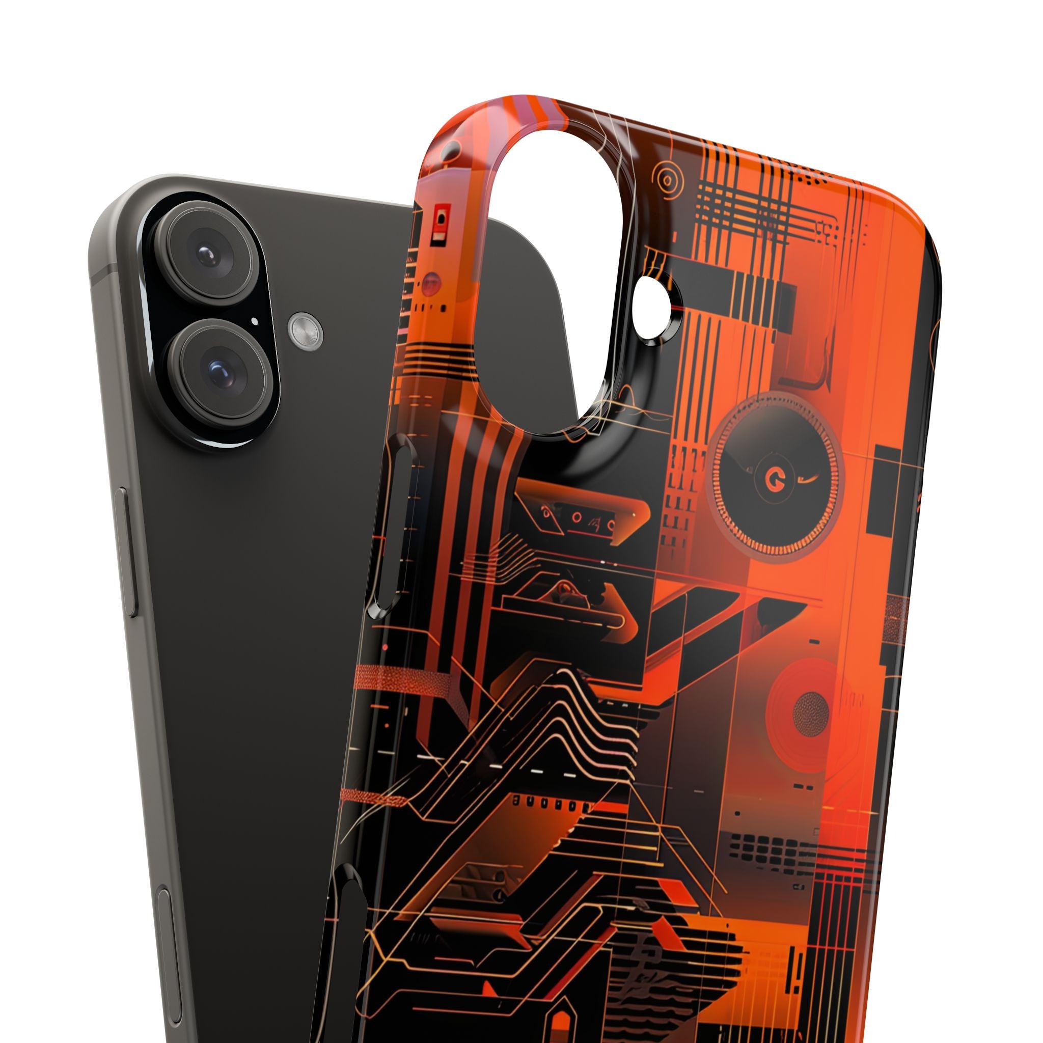 Gradient Circuitburst iPhone 16 - Slim Phone Case