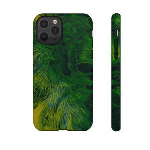 Dark Green Ink Art - Protective Phone Case