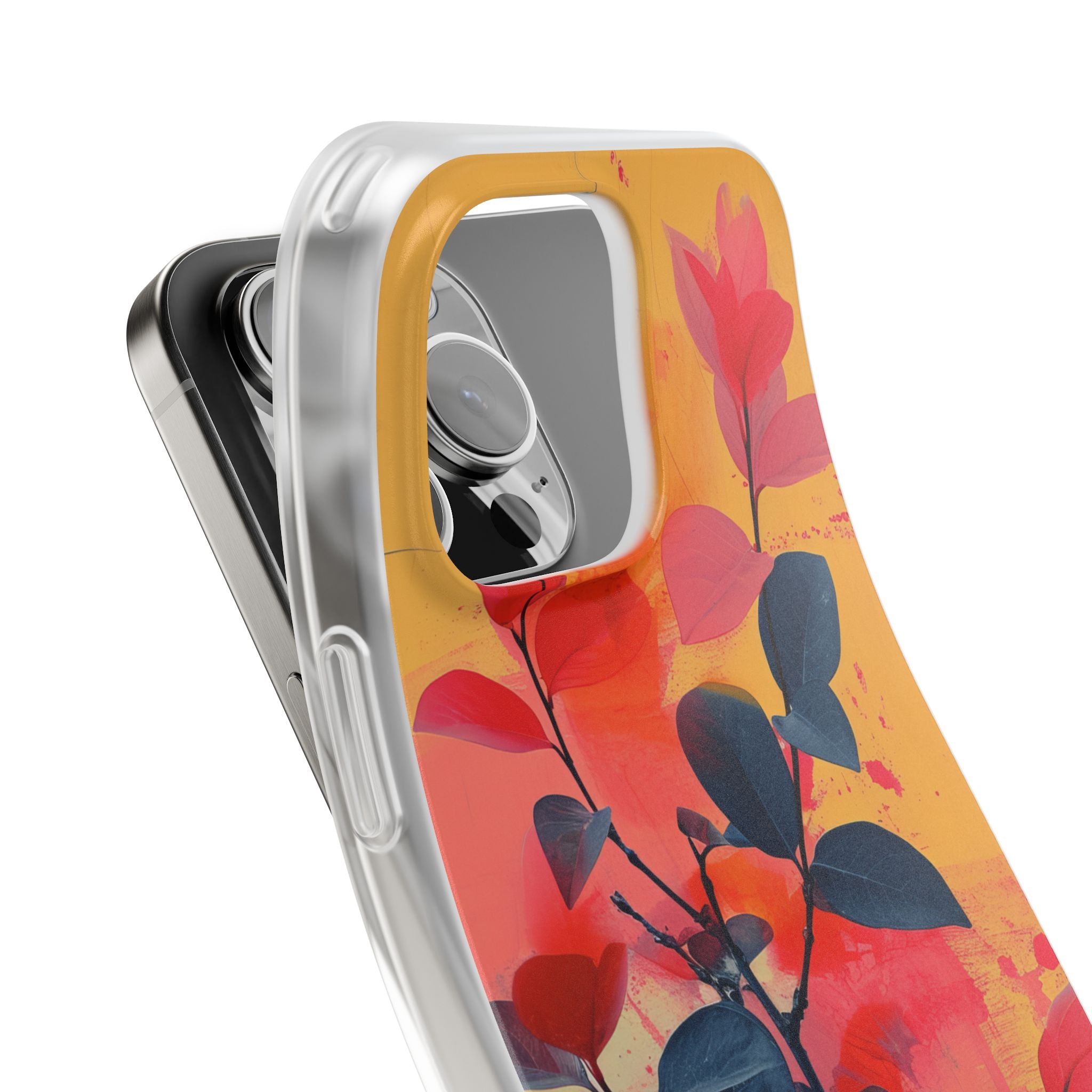 Yellow Botanical Splash - Flexi iPhone 16 Phone Case