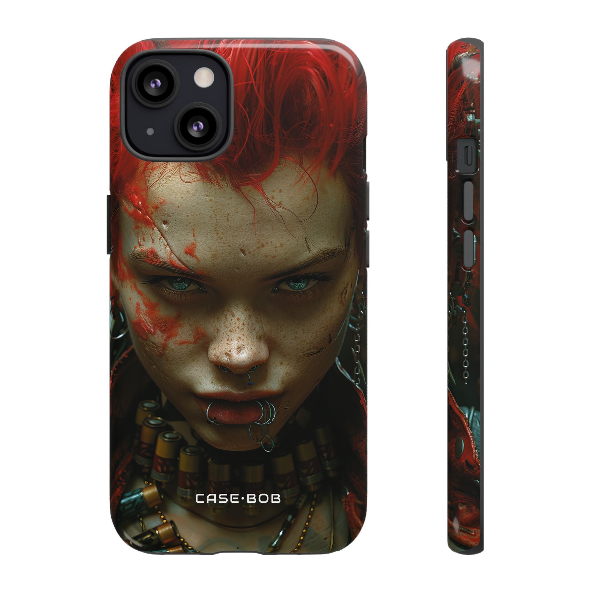 Red Spike Gaze iPhone 13 Case - Tough