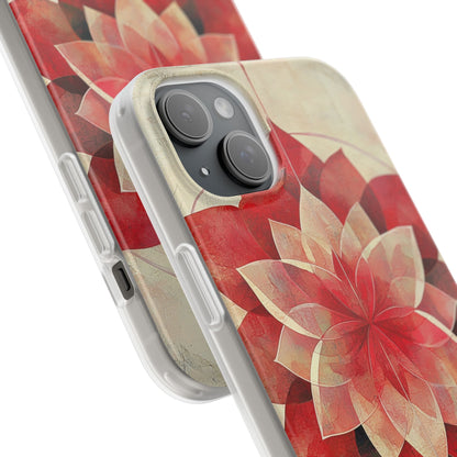 Crimson Bloom iPhone 15 Plus Case - Soft