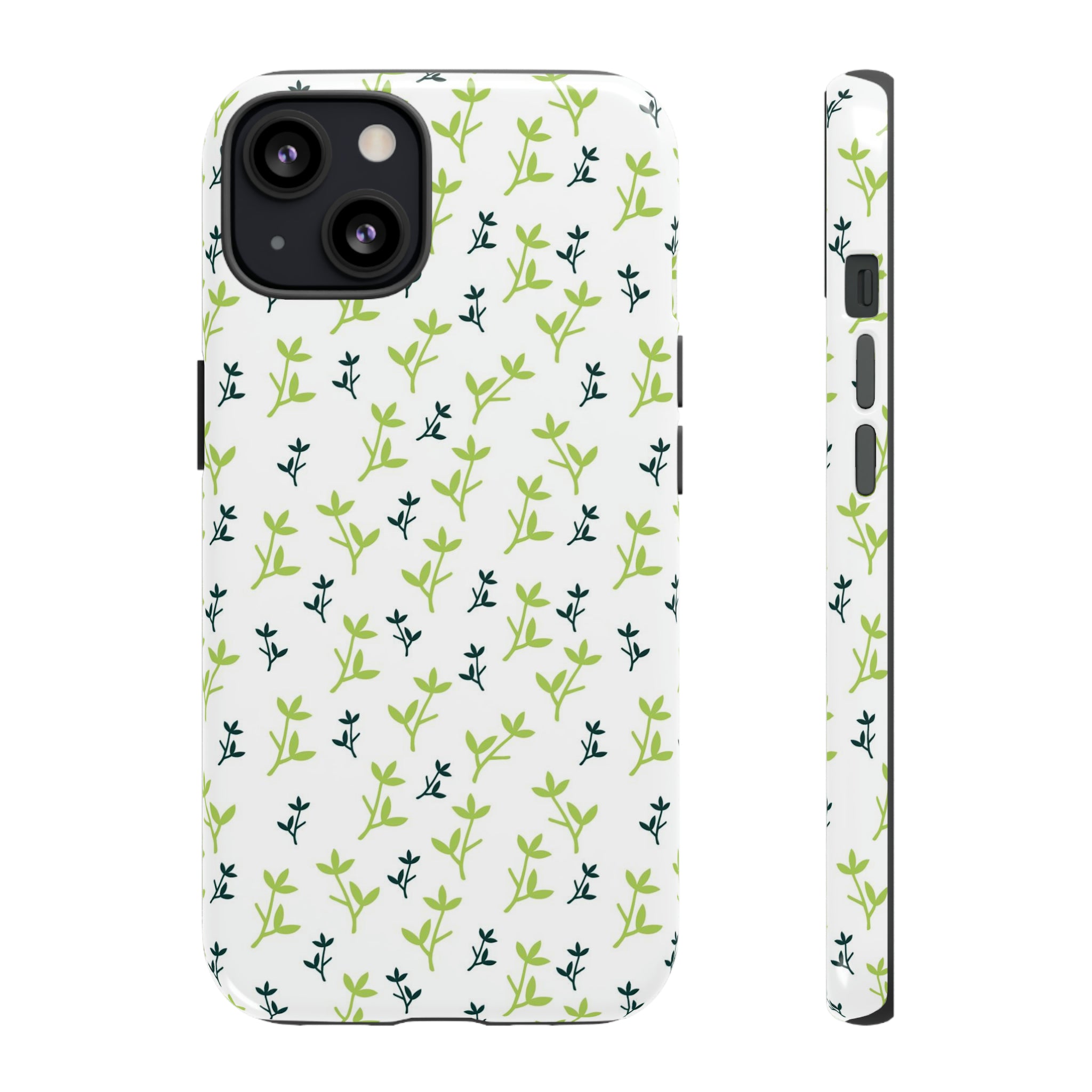 White Flower Pattern - Protective Phone Case