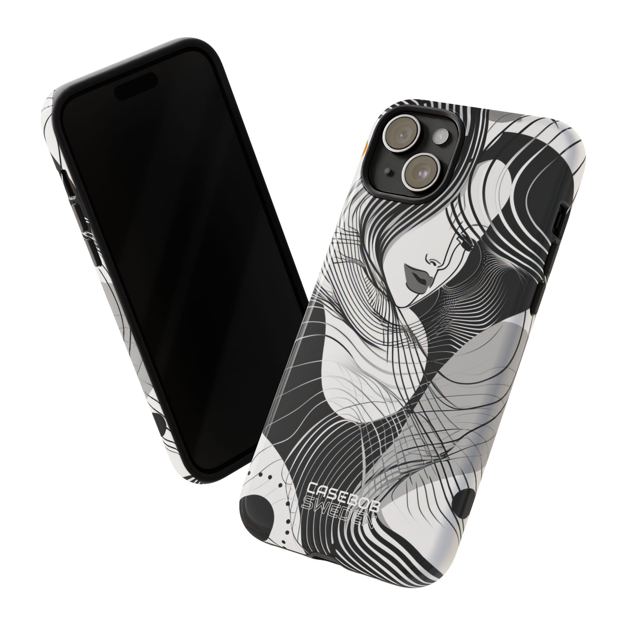 Orange Wave Motion iPhone 15 - Tough
