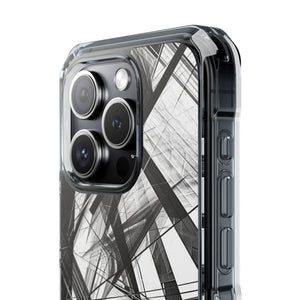 Monochrome Chaos - Phone Case for iPhone (Clear Impact - Magnetic)