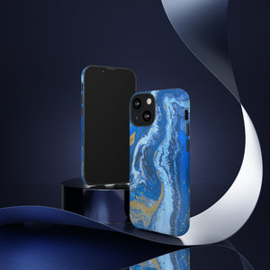 Acrylic Blue Gold - Protective Phone Case