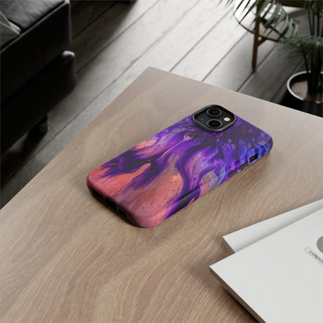 Purple Flow Ink Art iPhone Case (Protective) Phone Case