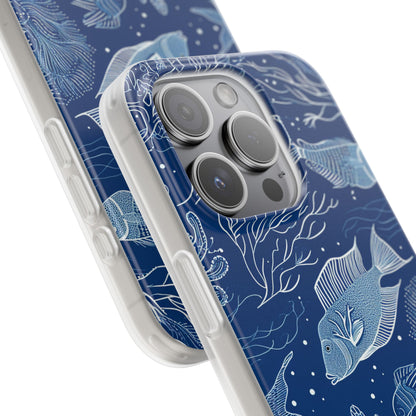 Navy Scale Reef iPhone 15 Pro Case - Soft